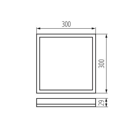 LED griestu gaismeklis AZPO LED/17,5W/230V 3000/4000/6000K 30x30 cm IP54 balts