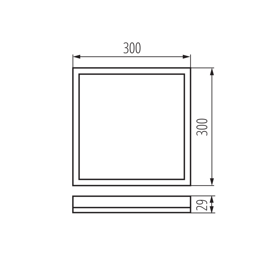 LED griestu gaismeklis AZPO LED/17,5W/230V 3000/4000/6000K 30x30 cm IP54 balts