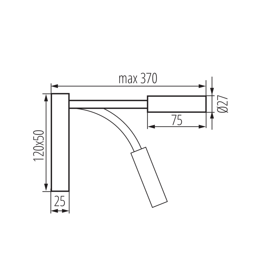 LED lokana lampiņa TONIL LED/3,3W/230V melna/zelta