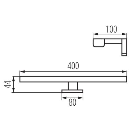 LED Vannas istabas spoguļa apgaismojums ASTIM LED/8W/230V IP44, melns