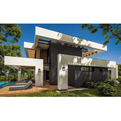 Āra sienas lampa VIMO 1xE27/15W/230V IP44 melna