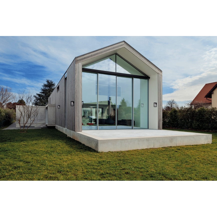 Āra sienas lampa VIMO 1xE27/15W/230V IP44 melna