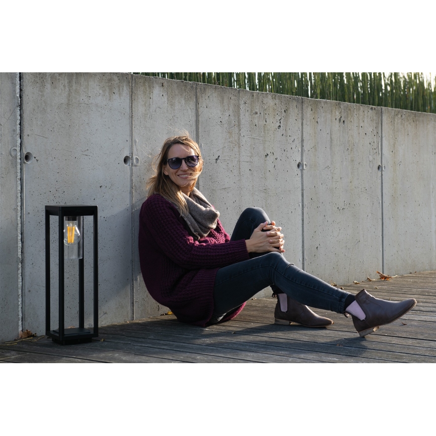 Āra lampa VIMO 1xE27/15W/230V 50 cm IP44 melna