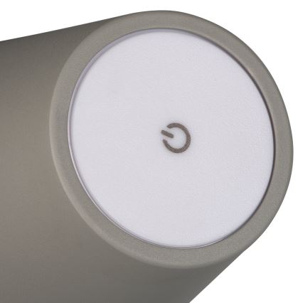 LED Aptumšojama, lādējama galda lampa INITA LED/1,2W/1800 mAh IP54 pelēka