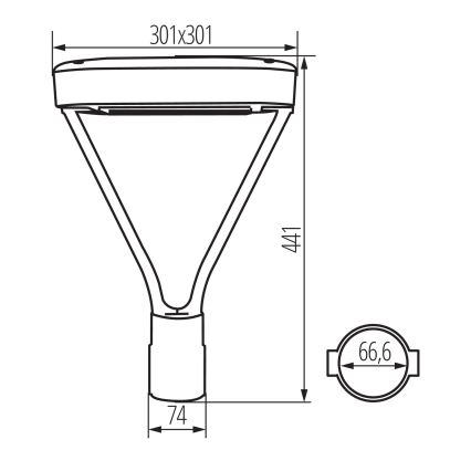 LED Ielas lampa PARCOLI LED/30/40/50W/230V 3000/4000/6500K IP66 pelēka