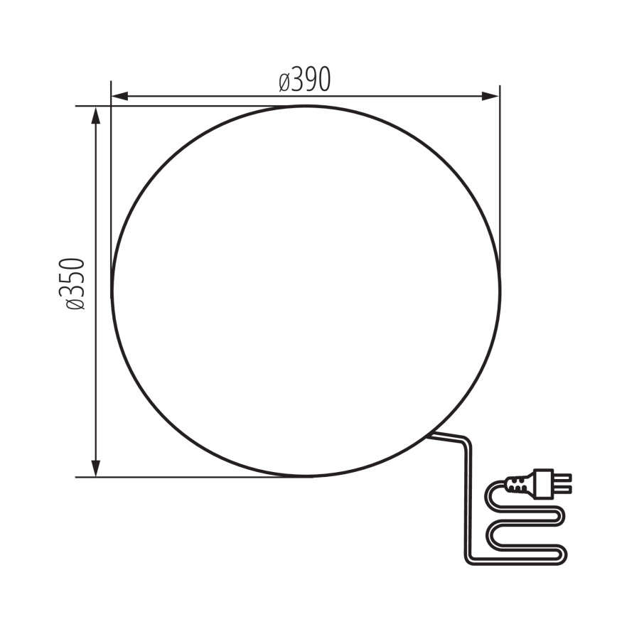 Āra lampa STONO 1xE27/25W/230V d. 39 cm IP65
