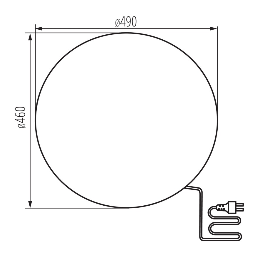 Āra lampa STONO 1xE27/25W/230V d. 49 cm IP65