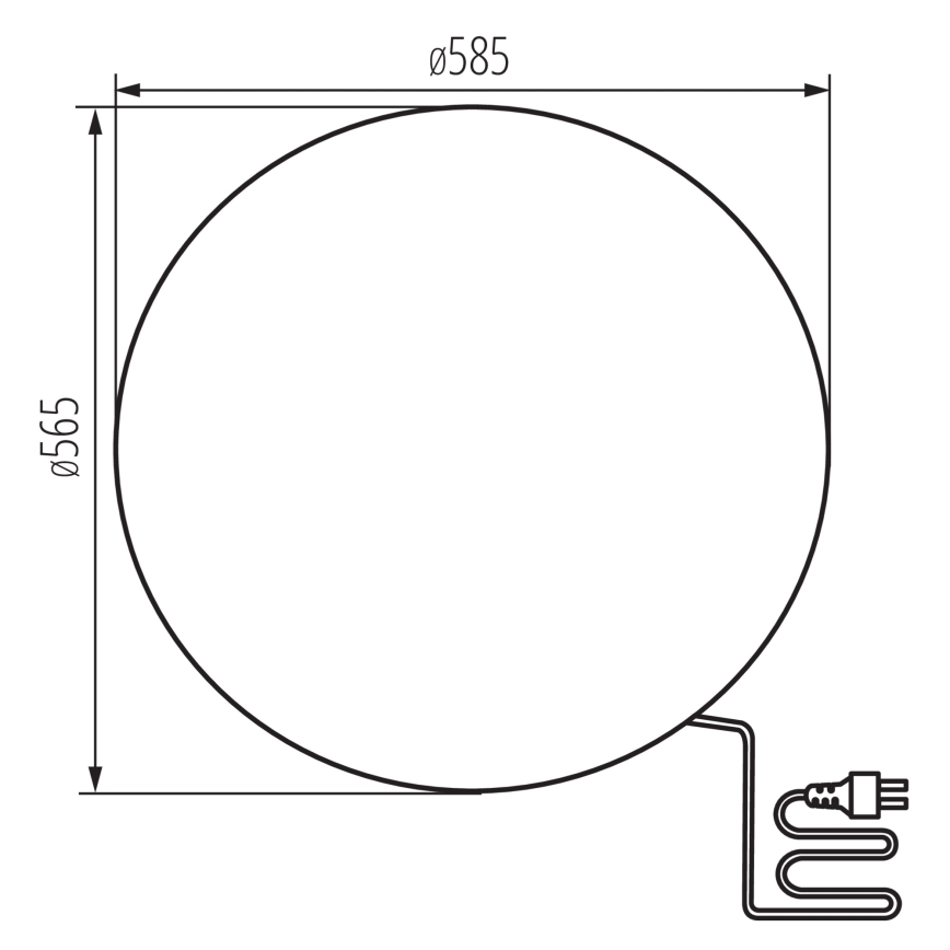 Āra lampa STONO 1xE27/25W/230V Ø 58,5 cm IP65