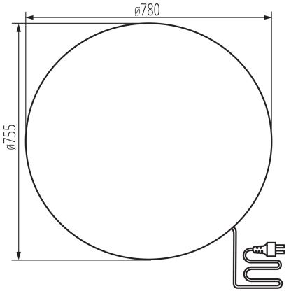 Āra lampa STONO 1xE27/25W/230V d. 78 cm IP65