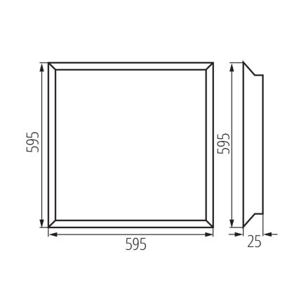 LED Iegremdējams panelis BLINGO LED/38W/230V 60x60 cm