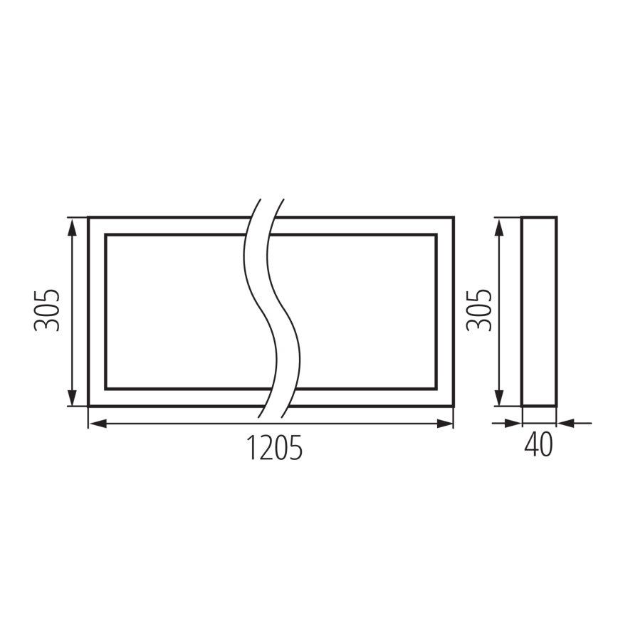 LED Virsapmetuma panelis BLINGO LED/34W/230V 4000K 120x30 cm