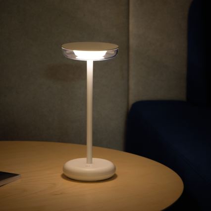 Kanlux 37310 - LED Aptumšojama uzlādējama lampa FLUXY LED/1,7W/1800 mAh IP44 balta