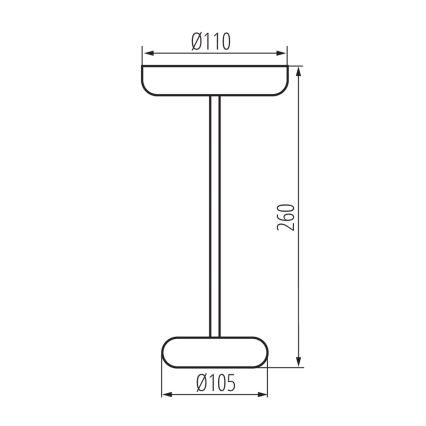 Kanlux 37310 - LED Aptumšojama uzlādējama lampa FLUXY LED/1,7W/1800 mAh IP44 balta