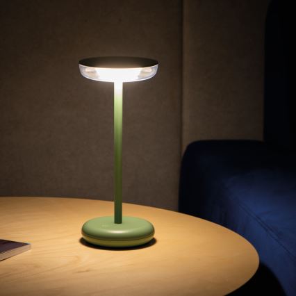 Kanlux 37313- LED Aptumšojama uzlādējama lampa FLUXY LED/1,7W/1800 mAh IP44 zaļa