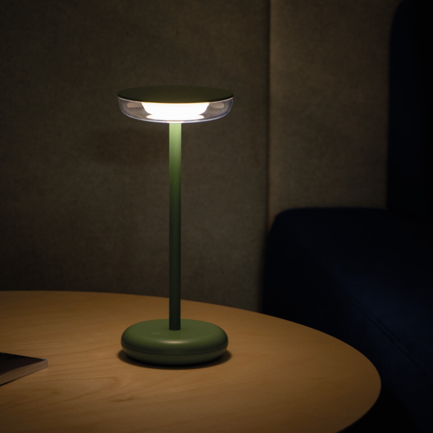 LED uzlādējamā lampa ar regulējamu spilgtumu FLUXY LED/1,7W/1800 mAh IP44 zaļa