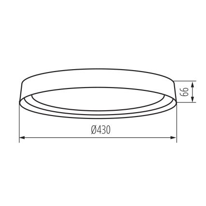 LED Griestu lampa NIFU LED/17,8W/230V d. 43 cm balta