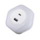 Kanlux 37397 - LED Orientēšanās lampa ar krēslas sensoru kontaktligzdai BOLA LED/0,22W/230V 2xUSB balta