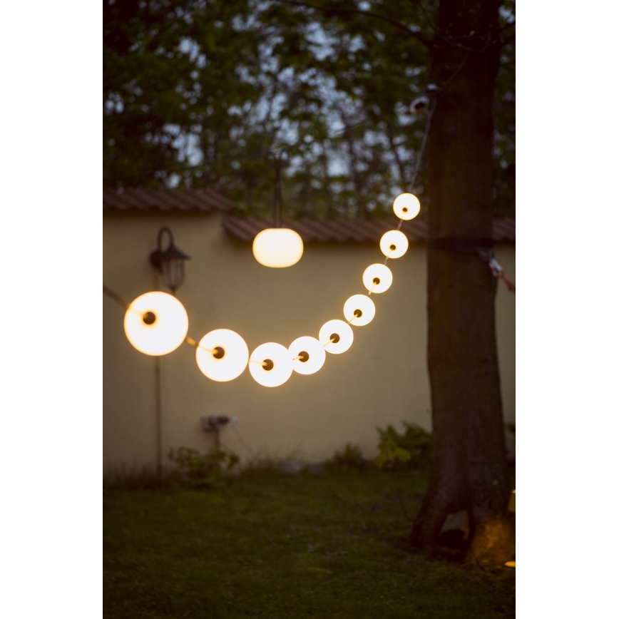 LED Āra dekoratīva virtene GARLAND STONO 10xLED/10W/230V 6m IP67