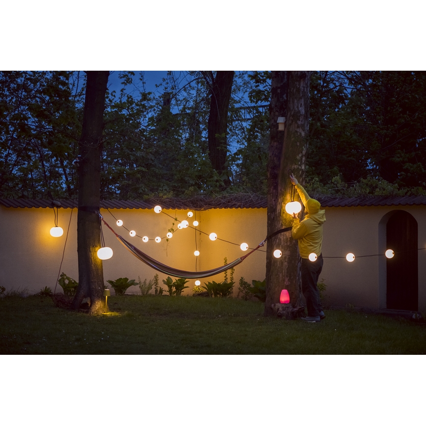 LED Āra dekoratīva virtene GARLAND STONO 10xLED/10W/230V 6m IP67