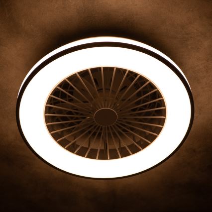 LED Aptumšojama griestu lampa ar ventilatoru PLAVE LED/48W/230V 3000/4000/6500K + tālvadības pults