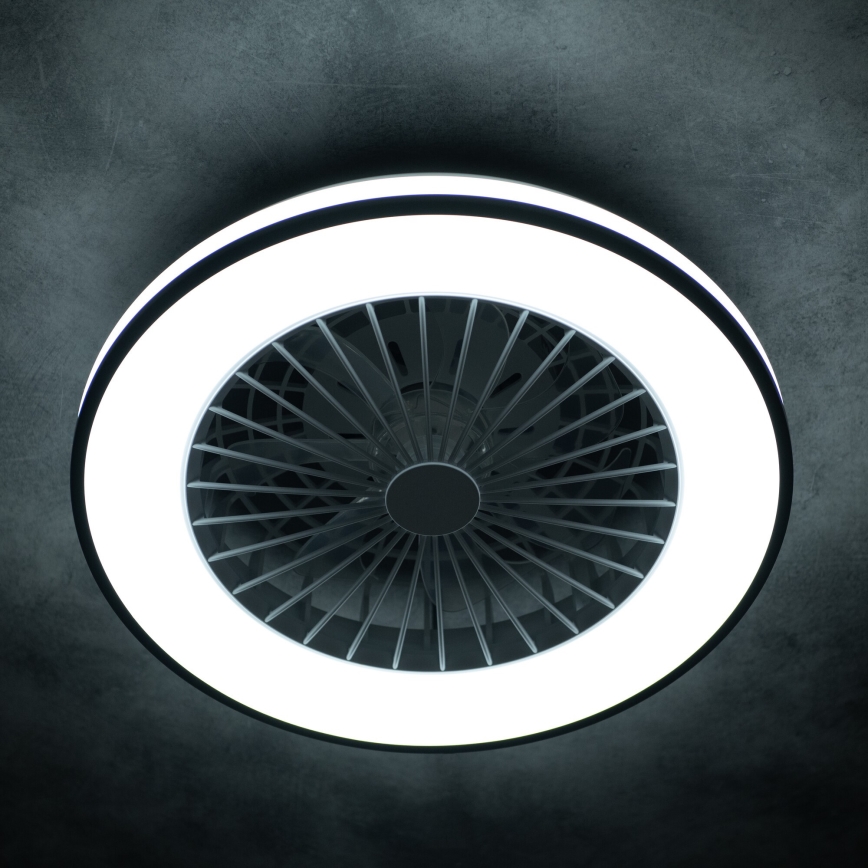 LED Aptumšojama griestu lampa ar ventilatoru PLAVE LED/48W/230V 3000/4000/6500K + tālvadības pults