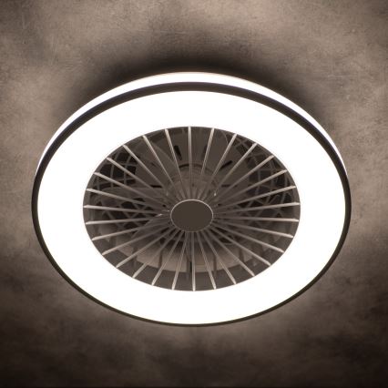 LED Aptumšojama griestu lampa ar ventilatoru PLAVE LED/48W/230V 3000/4000/6500K + tālvadības pults