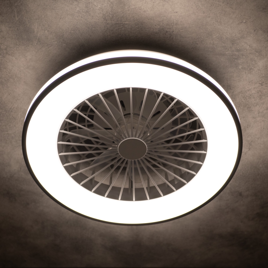 LED Aptumšojama griestu lampa ar ventilatoru PLAVE LED/48W/230V 3000/4000/6500K + tālvadības pults