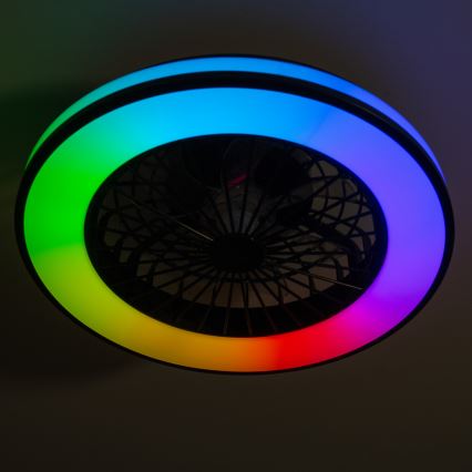 LED RGBW Aptumšojama griestu lampa ar ventilatoru PLAVE LED/48W/230V 3000/4000/6500K + tālvadības pults