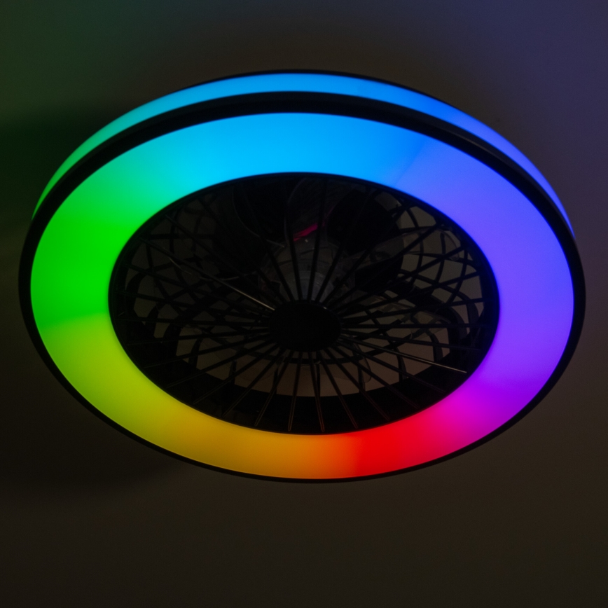 LED RGBW Aptumšojama griestu lampa ar ventilatoru PLAVE LED/48W/230V 3000/4000/6500K + tālvadības pults