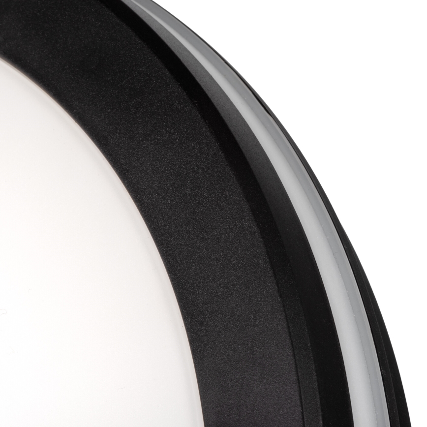 LED Āra griestu lampa BENO E LED/12W/230V 3000/4000/6500K d. 20 cm IP65 melna