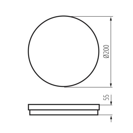LED Āra griestu lampa BENO ECO LED/12W/230V 3000/4000/6500K d. 20 cm IP65 melna