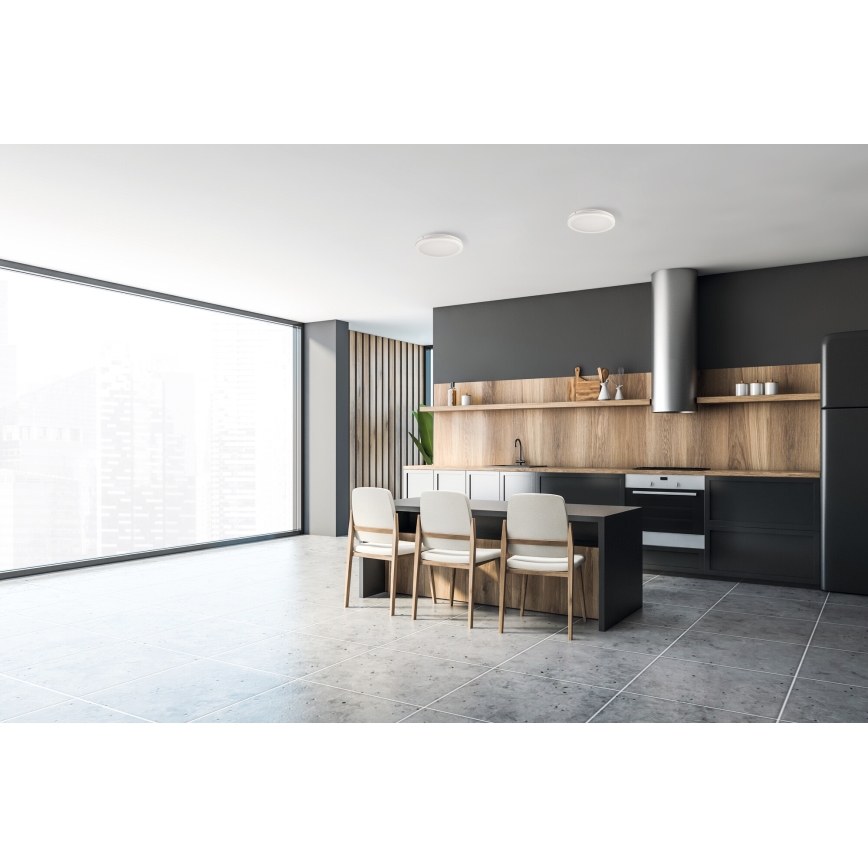 LED Āra griestu lampa BENO E LED/20W/230V 3000/4000/6500K d. 20 cm IP65 balta