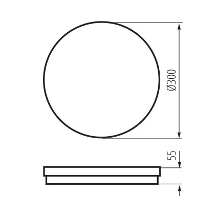 LED Āra griestu lampa BENO ECO LED/30W/230V 3000/4000/6500K d. 30 cm IP65 melna