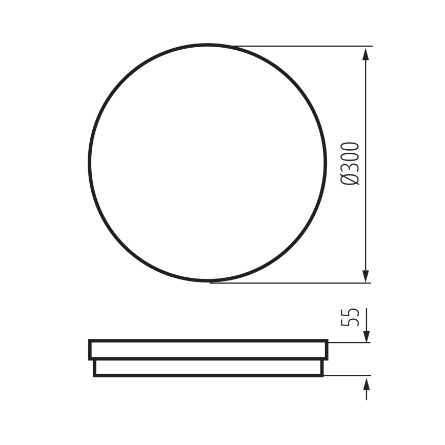 LED Āra griestu lampa BENO ECO LED/30W/230V 3000/4000/6500K d. 30 cm IP65 melna
