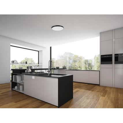 LED Aptumšojama griestu lampa PLAFON LED/20W/230V 3000-6500K Wi-Fi melna