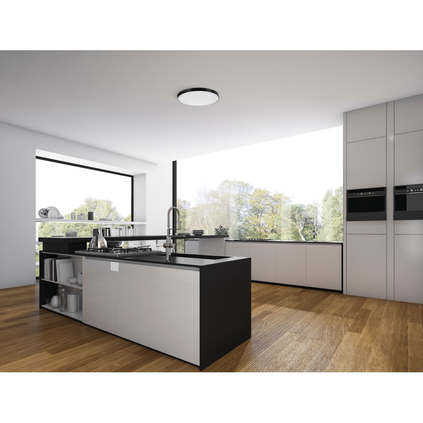 LED Aptumšojama griestu lampa PLAFON LED/20W/230V 3000-6500K Wi-Fi melna