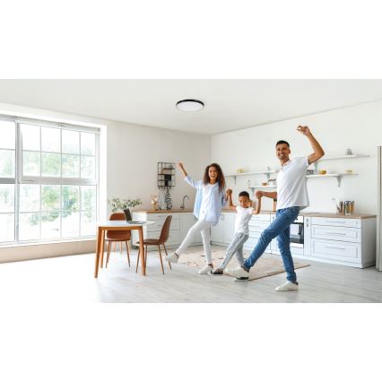 LED Aptumšojama griestu lampa PLAFON LED/20W/230V 3000-6500K Wi-Fi melna