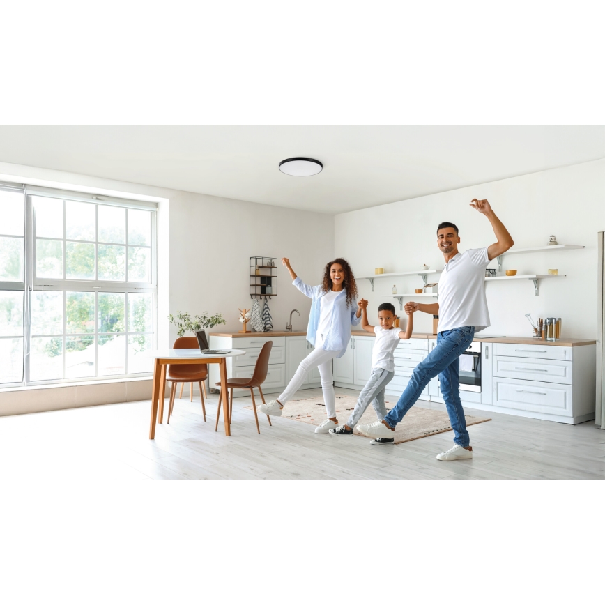 LED Aptumšojama griestu lampa PLAFON LED/20W/230V 3000-6500K Wi-Fi melna