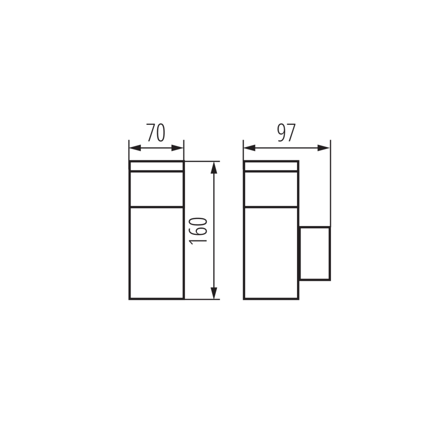 Āra sienas lampa DASTEN 1xG9/11W/230V IP44 melna