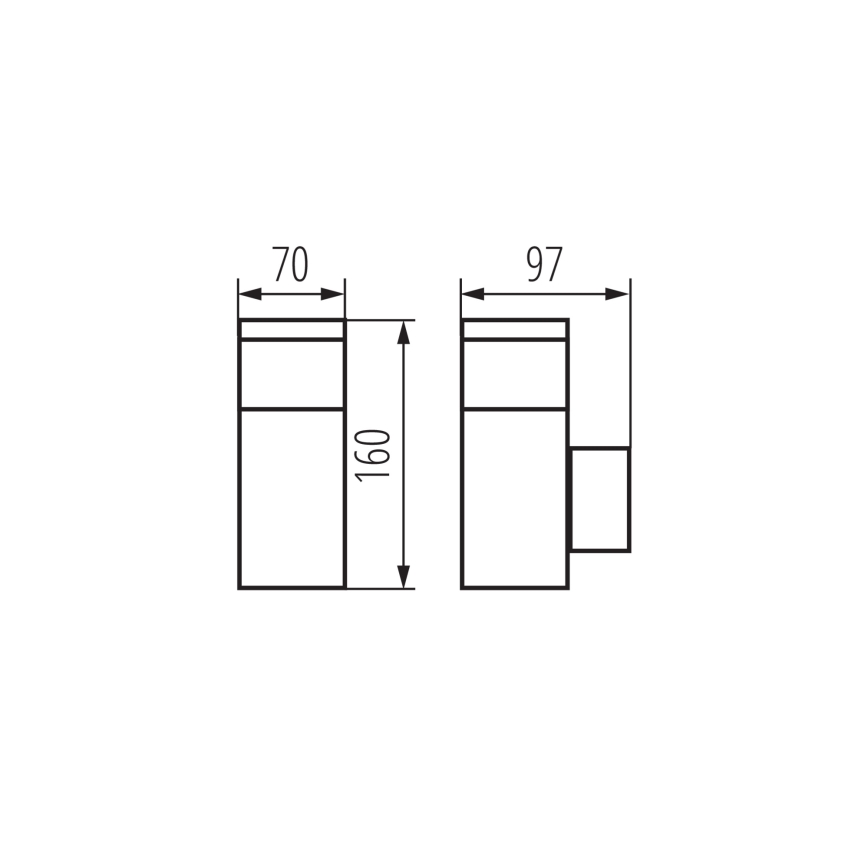 Āra sienas lampa ar kontaktligzdu DASTEN 1xG9/11W/230V IP44 melna