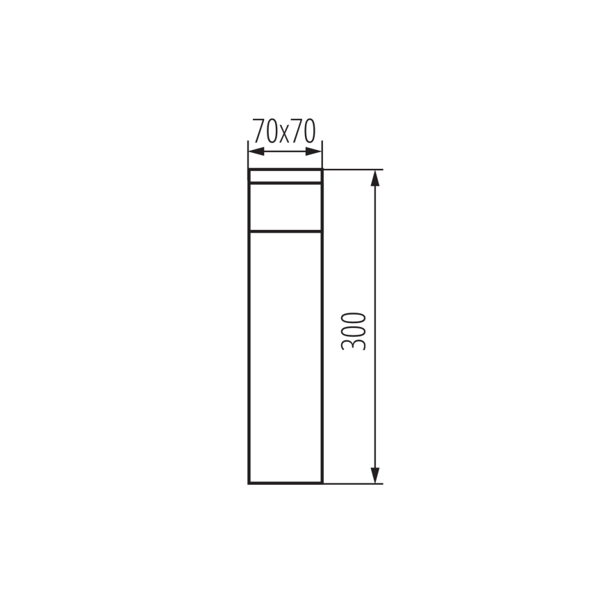 Āra lampa DASTEN 1xG9/11W/230V 30 cm IP44 melna