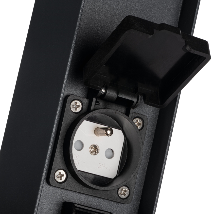 Āra lampa ar 2 kontaktligzdām DASTEN 1xG9/11W/230V 30 cm IP44 melna