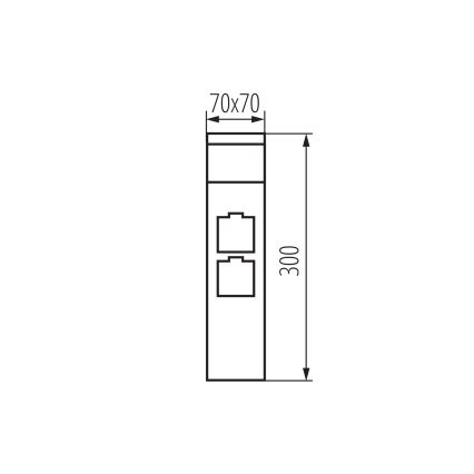 Āra lampa ar 2 kontaktligzdām DASTEN 1xG9/11W/230V 30 cm IP44 melna