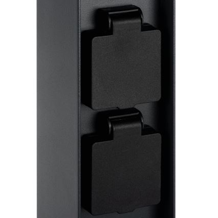 Āra lampa ar 2 kontaktligzdām DASTEN 1xG9/11W/230V 50 cm IP44 melna
