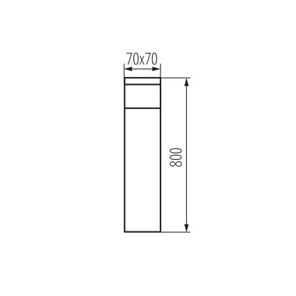 Āra lampa DASTEN 1xG9/11W/230V 80 cm IP44 melna
