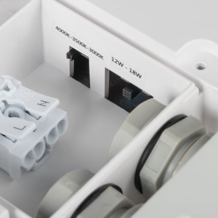 LED Āra griestu lampa BENO LED/12/18W/230V 3000/3500/4000K IP65 balta leņķa