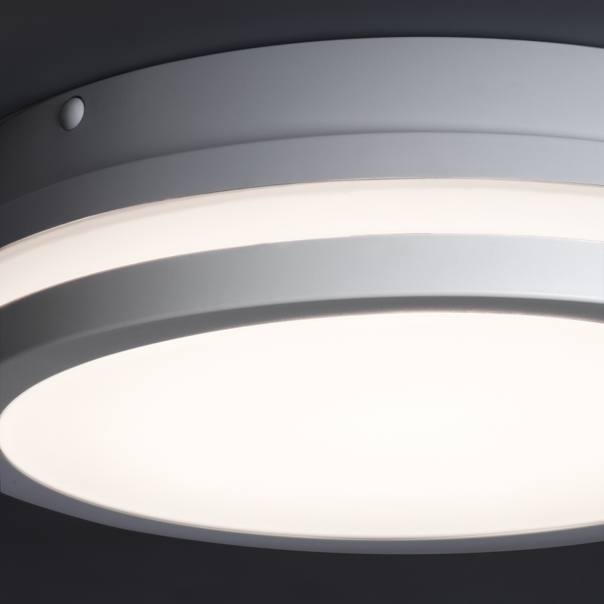 LED Āra griestu lampa ar kustību sensoru BENO LED/24/30W/230V 3000/3500/4000K IP65 balta apaļa