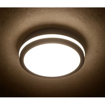 LED Āra griestu lampa BENO LED/12/18W/230V 3000/3500/4000K IP65 antracīta apaļa