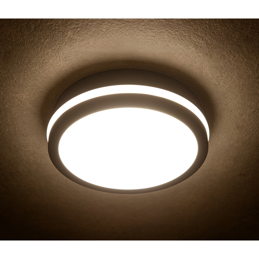 LED Āra griestu lampa BENO LED/12/18W/230V 3000/3500/4000K IP65 antracīta apaļa