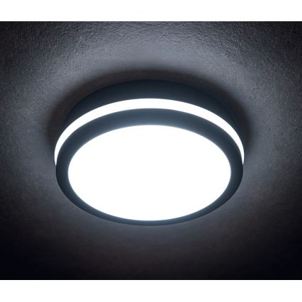 LED Āra griestu lampa BENO LED/12/18W/230V 3000/3500/4000K IP65 antracīta apaļa